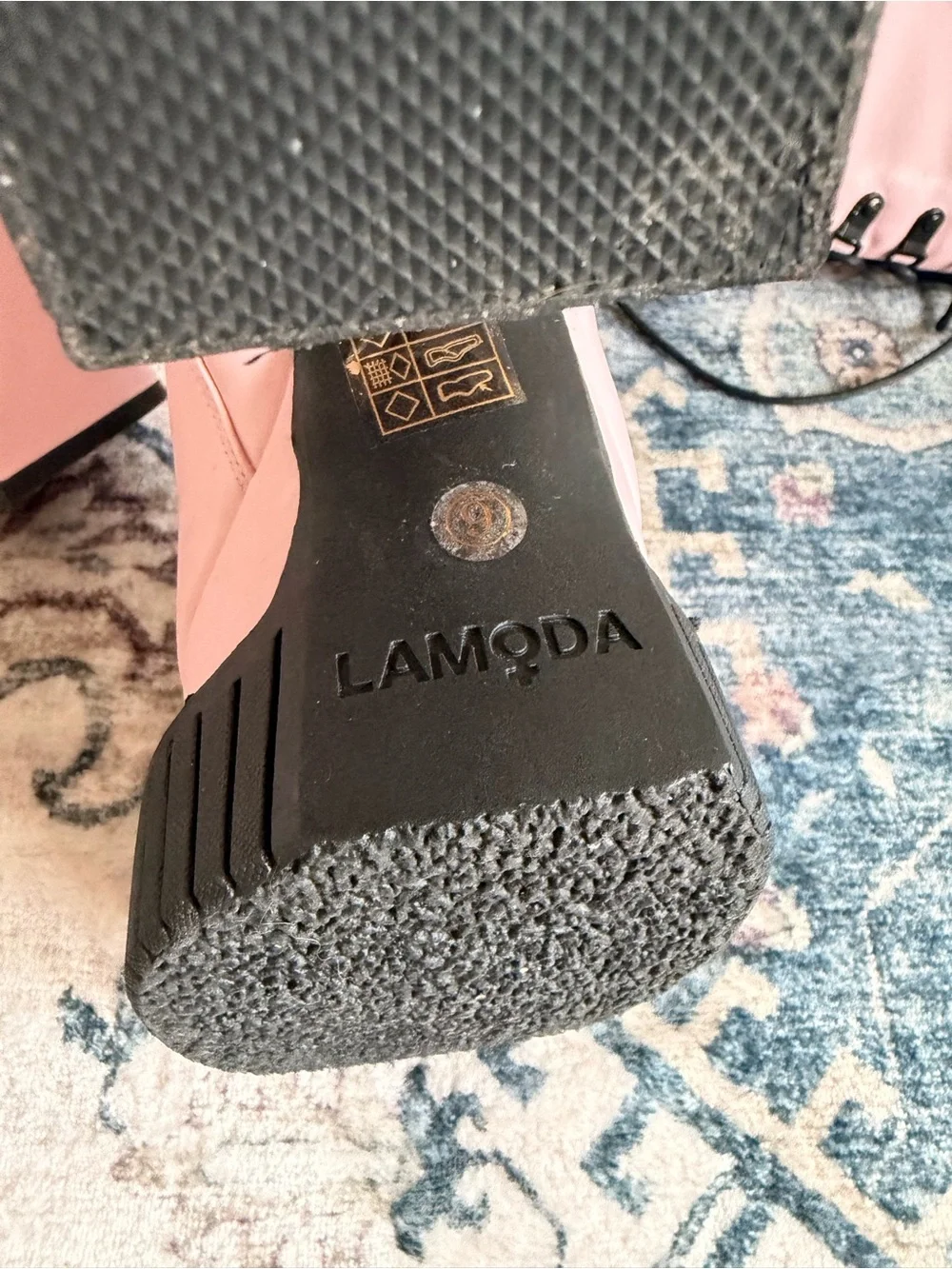 Lamoda Pink Over-the-Knee Lace-Up Platform Boots - Hidden Agenda Creeper